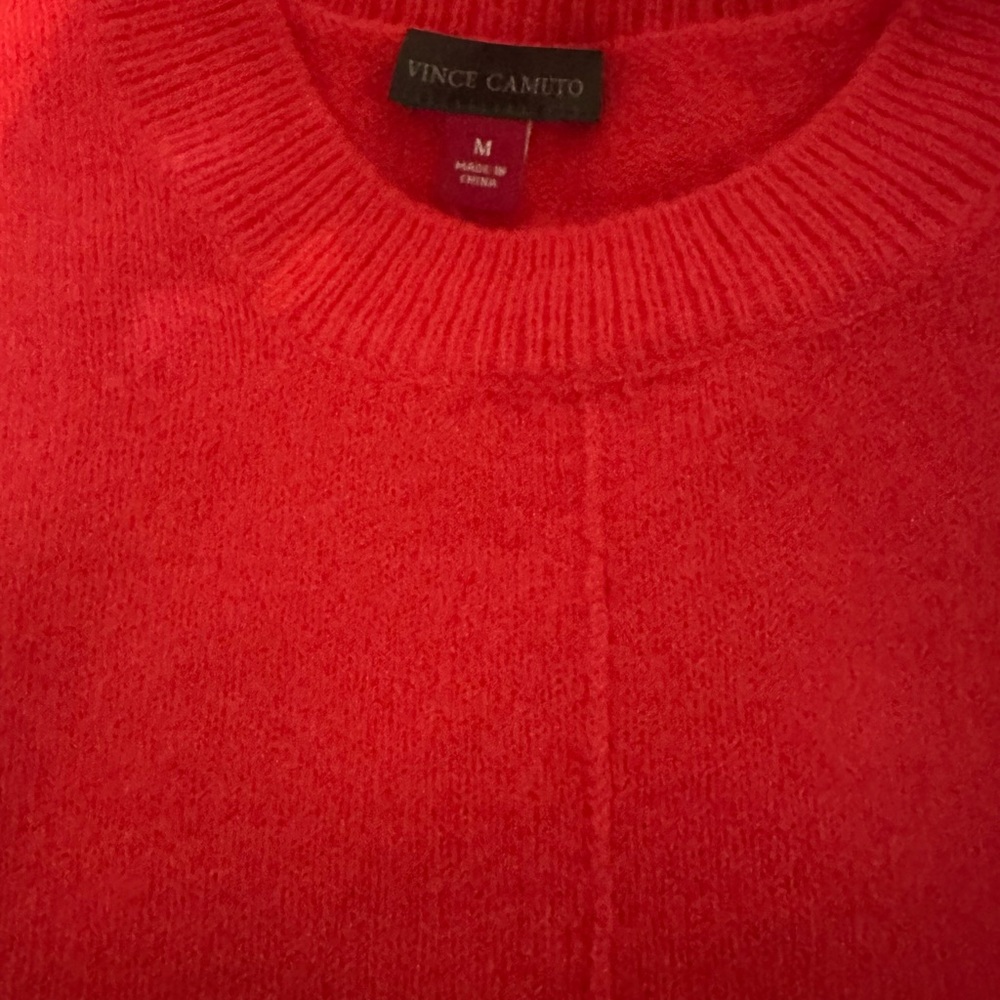Vince Camuto Bold Red Crewneck Sweater